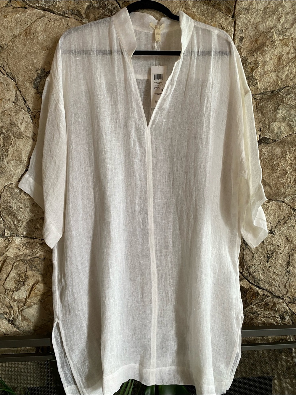 100% linen Eileen Fisher tunic top - L/XL - New with tags!